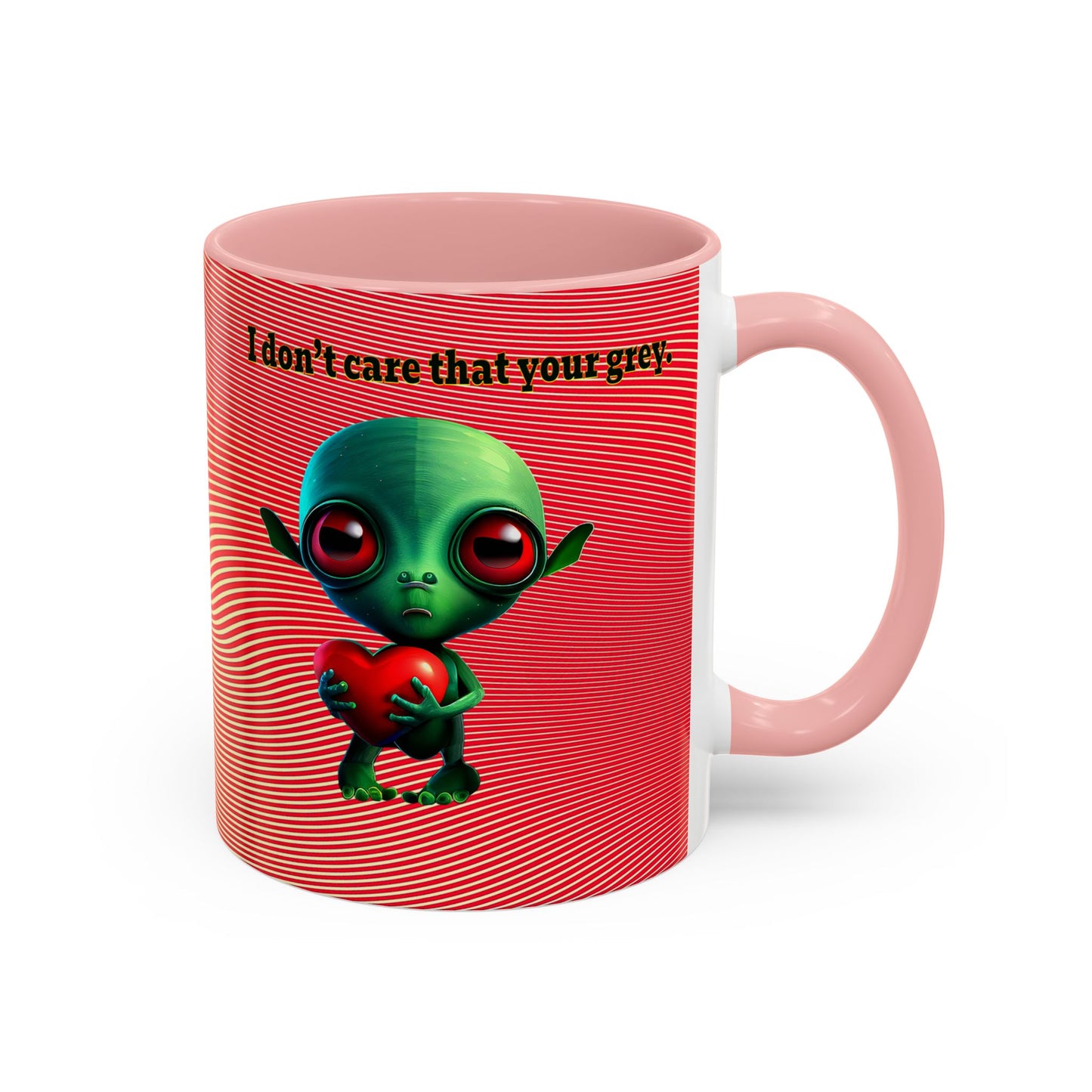 I don't care that your grey - Accent Mug (yellow-orange wave)