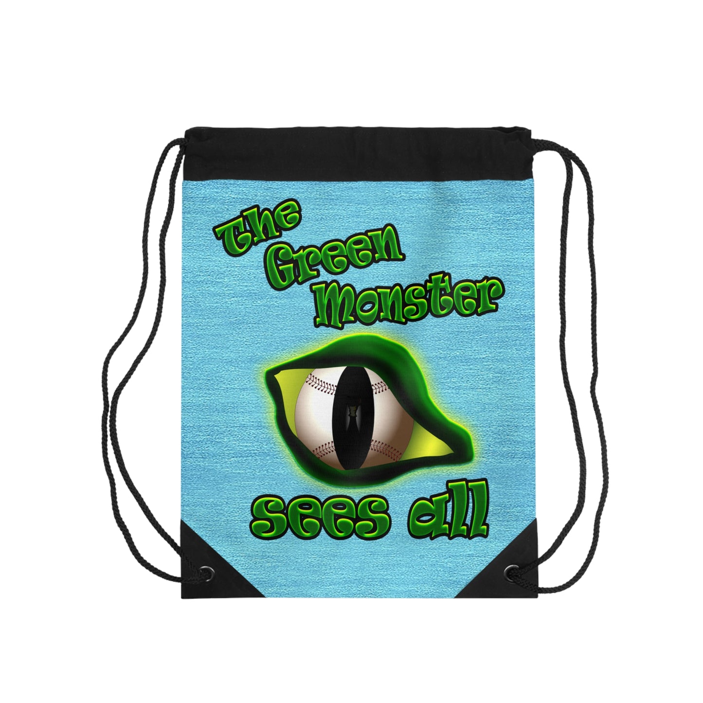 green monster - Drawstring Bag (faded blue)