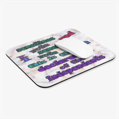 declaration of the independents - Mouse Pad (Rectangle) (white marble)