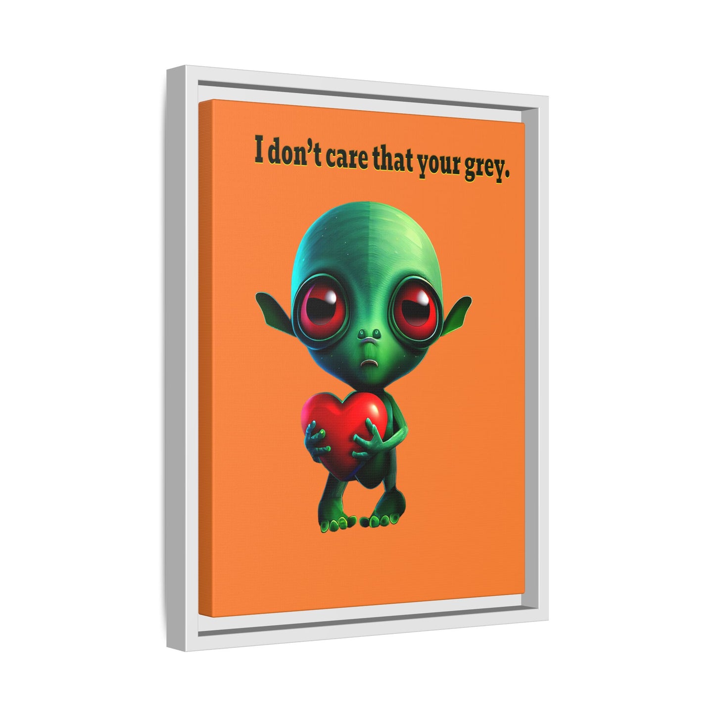I don't care that your grey - framed canvas art (crusta)