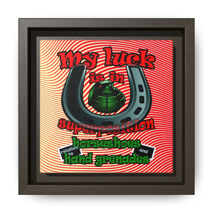 my luck - framed canvas art (yellow-orange wave)