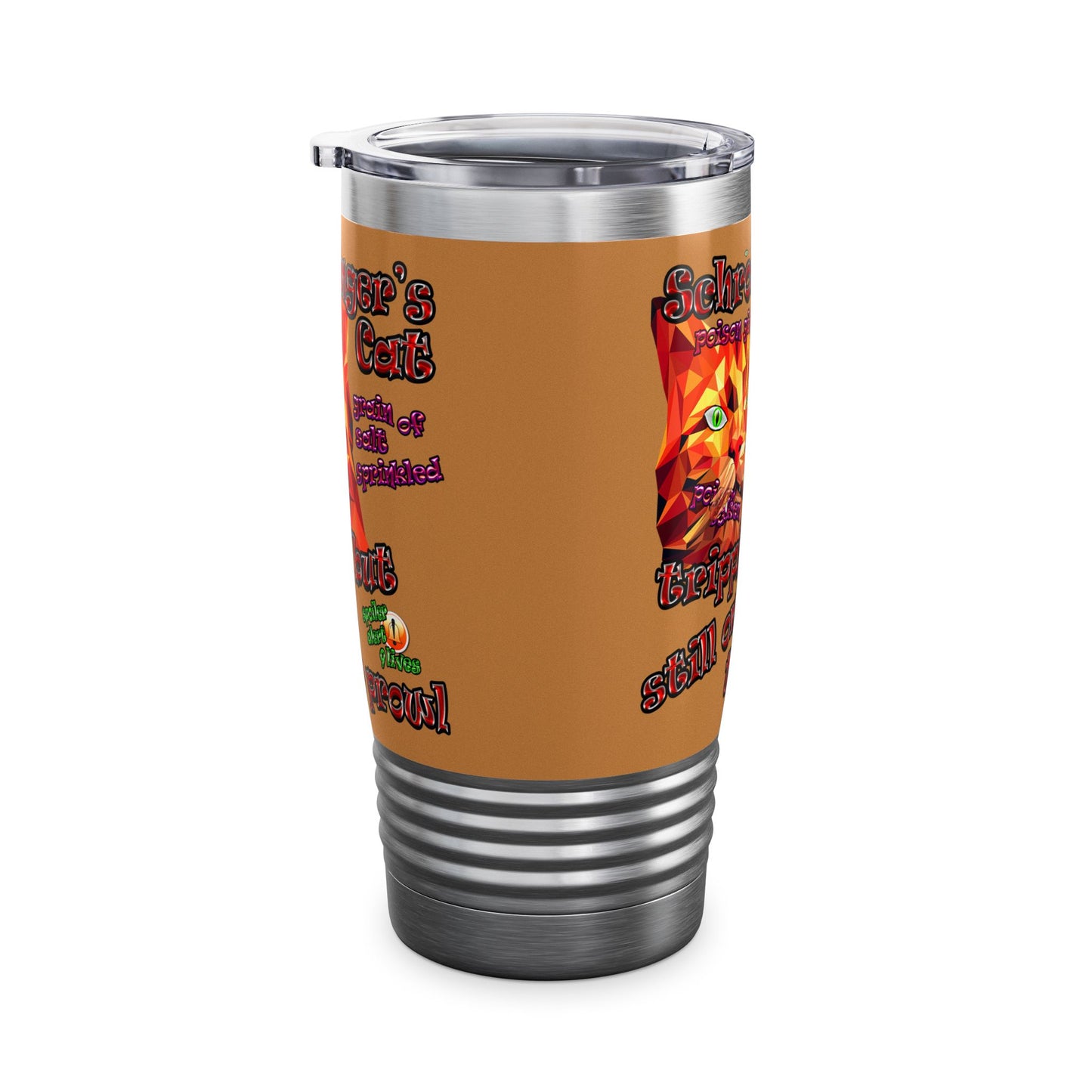 schrodinger's cat - Ringneck Tumbler, 20oz (light brown)