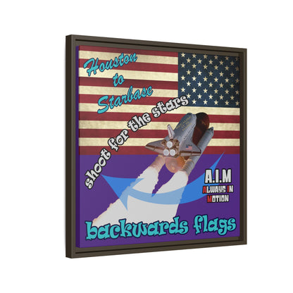 shoot for the stars - framed canvas art (purple)