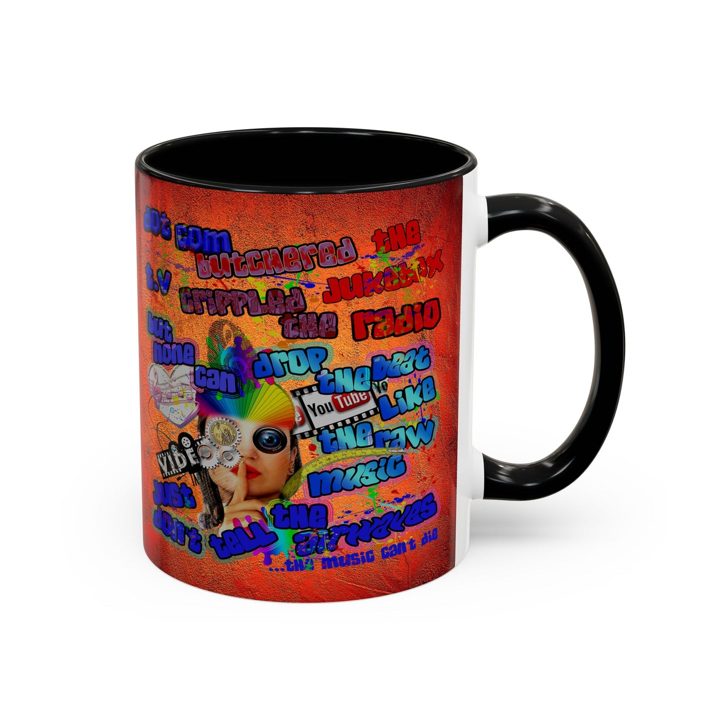 drop the beat - Accent Mug (burnt orange)