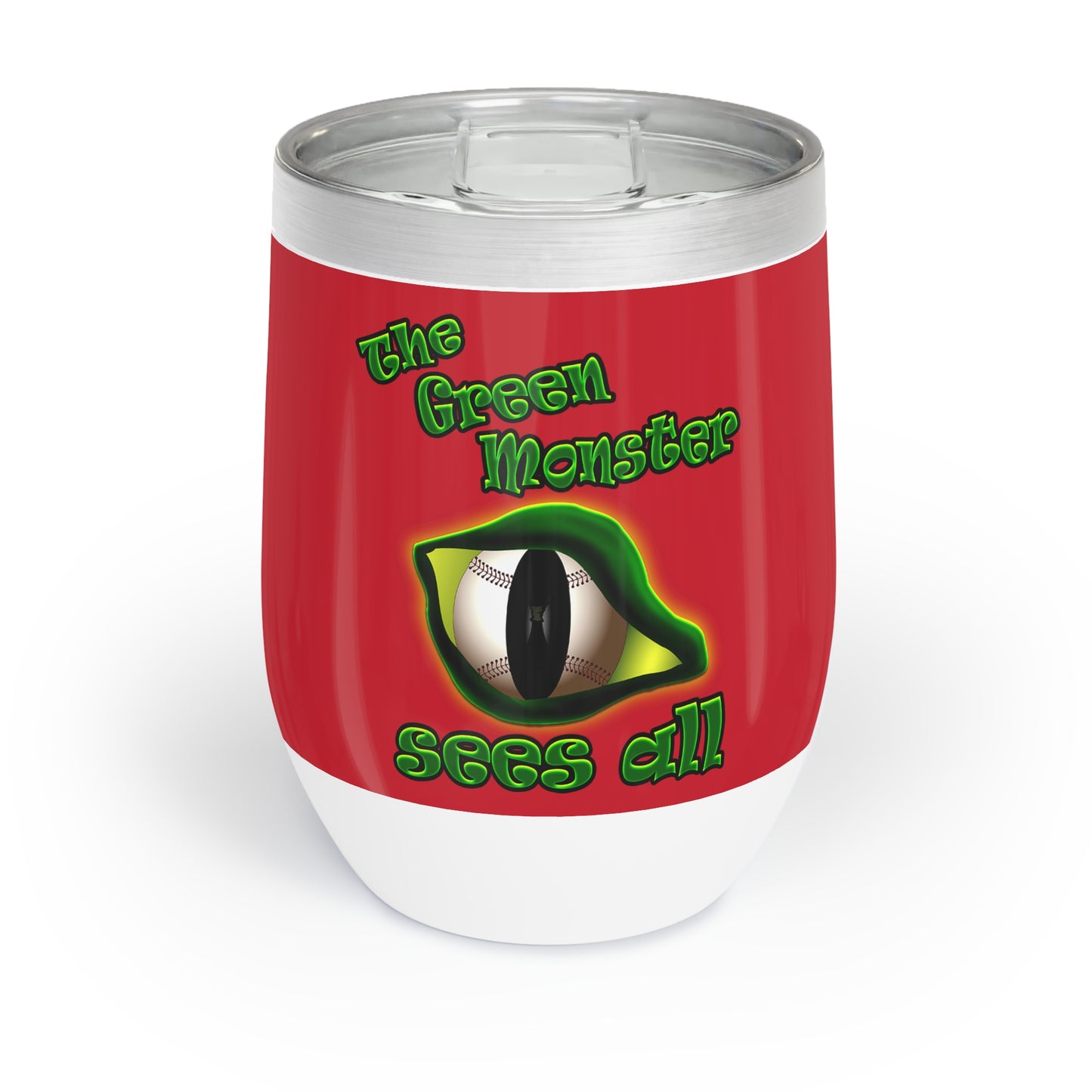 green monster - Chill Wine Tumbler (dark red)