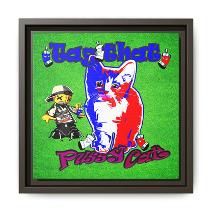 tag that - framed canvas art (green turf)