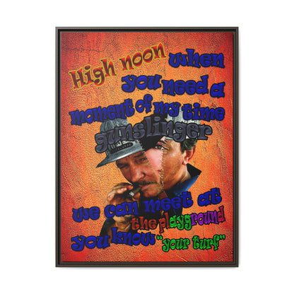 high noon - framed canvas art (burnt orange)
