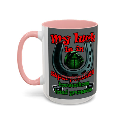 my luck - Accent Mug (dark grey)