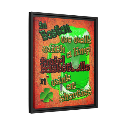 celtics logo - framed canvas art (burnt orange)