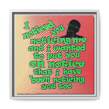 noticed you noticing - framed canvas art (yellow-orange wave)