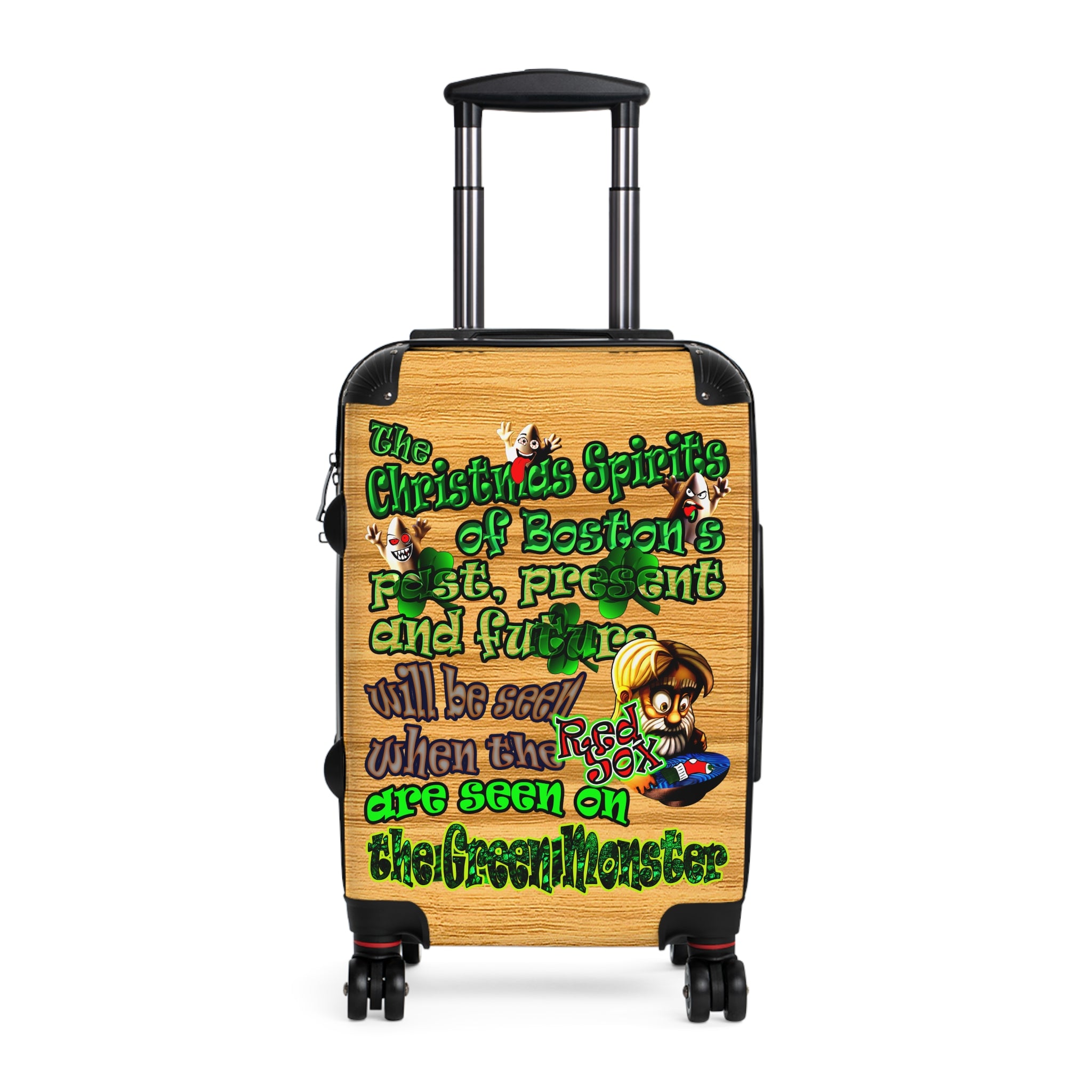 christmas spirits of boston - Suitcase (butterscotch wood finish)