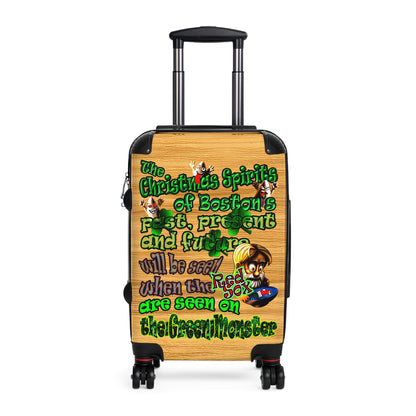 christmas spirits of boston - Suitcase (butterscotch wood finish)
