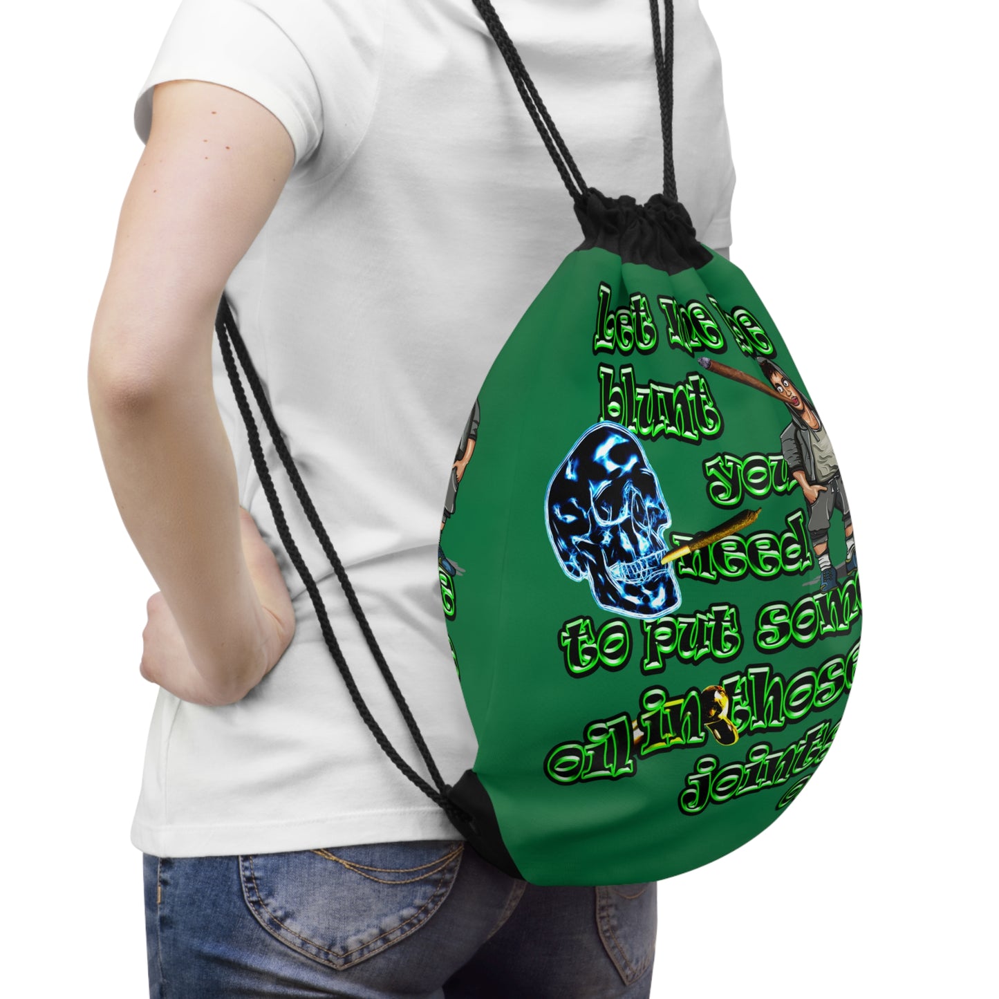 og - Drawstring Bag (dark green)