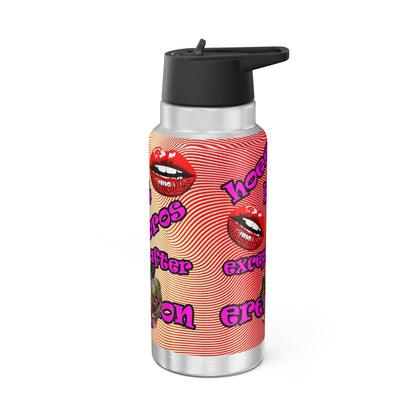 hoes b4 bros - Gator Tumbler, 32oz  (yellow-orange wave)