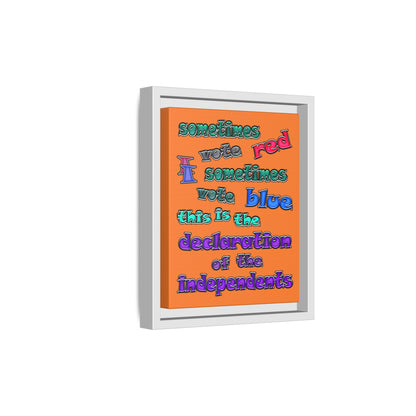 declaration of the independents - framed canvas art (crusta)