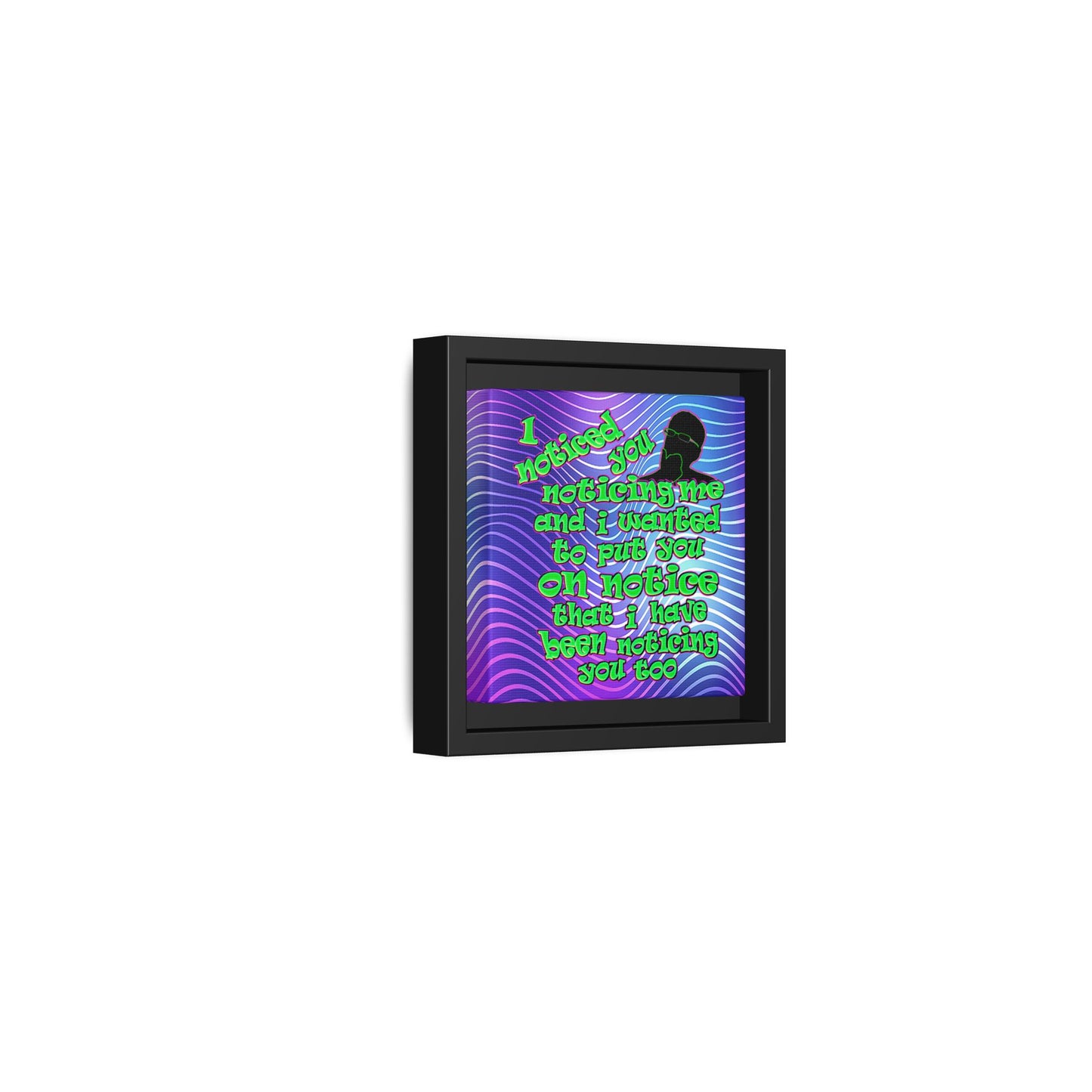 noticed you noticing - framed canvas art (purple wave)
