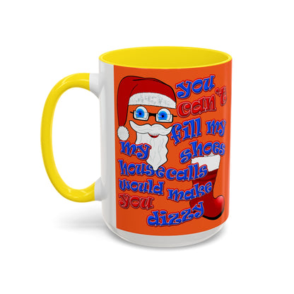 santa's shoes - Accent Mug (orange)