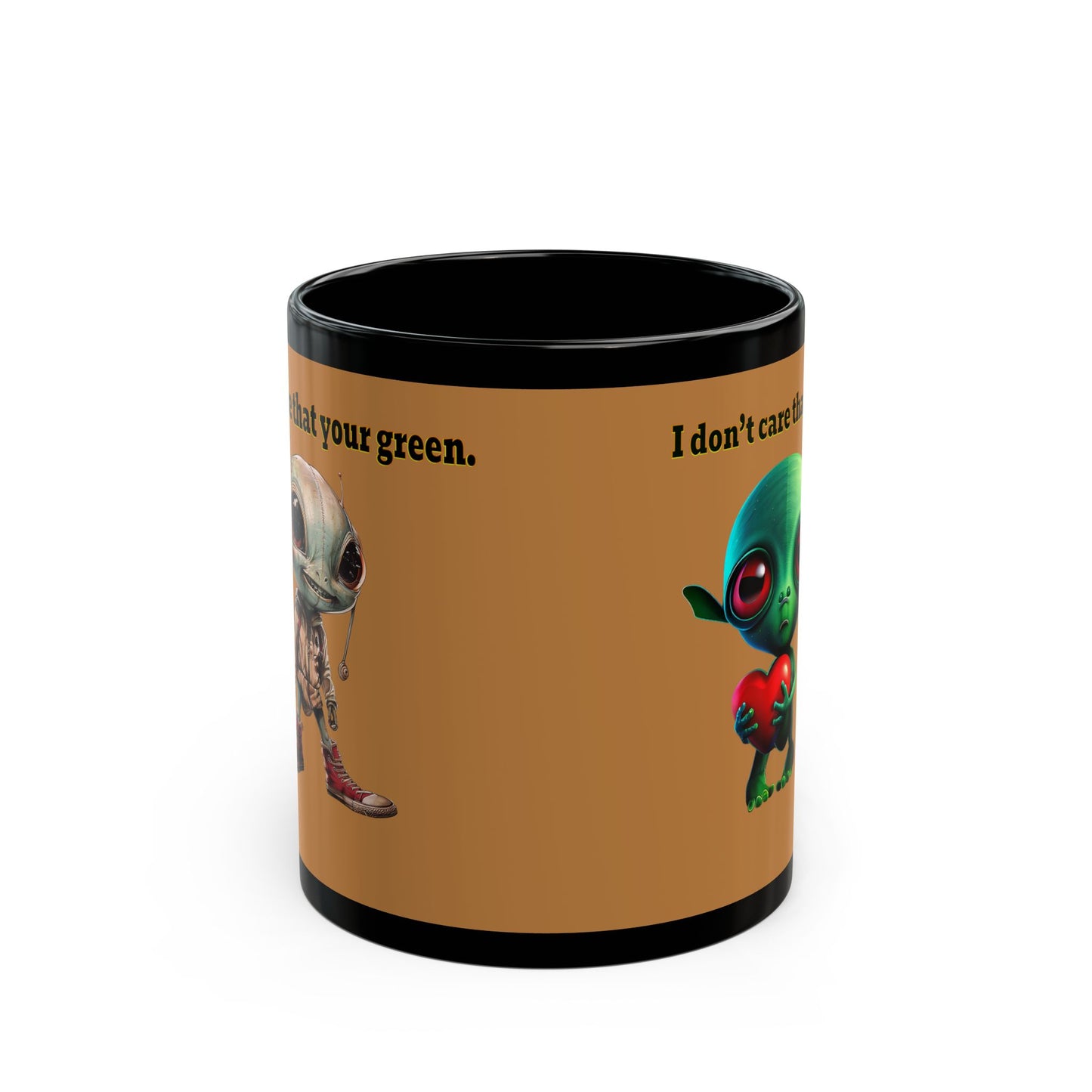 I don't care that your grey - Black Mug (light brown)
