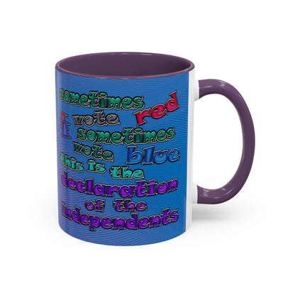 declaration of the independents - Accent Mug (light blue-purple wave)