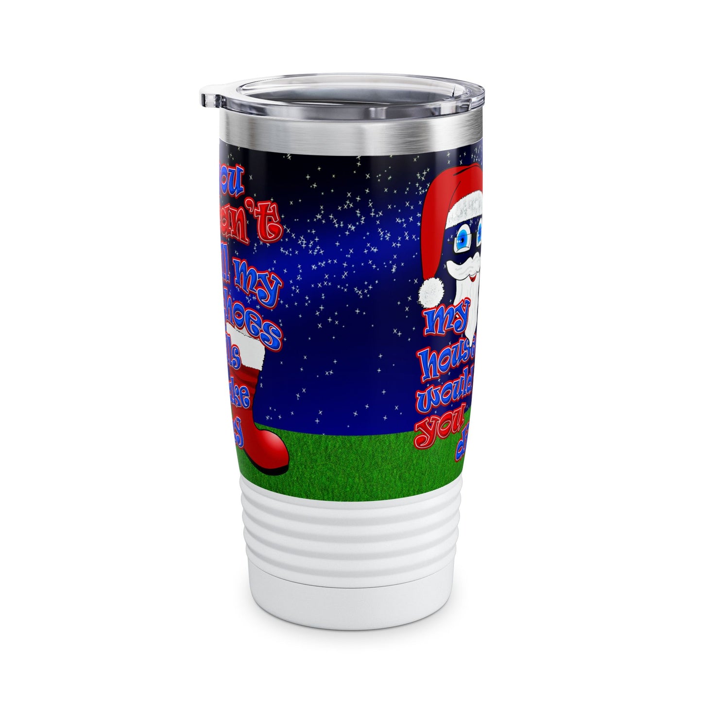 santa's shoes - Ringneck Tumbler, 20oz ('snoops' background)