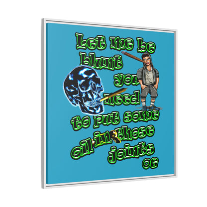 og - framed canvas art (turquoise)
