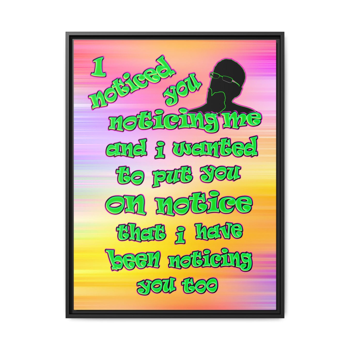 noticed you noticing - framed canvas art (color blur)