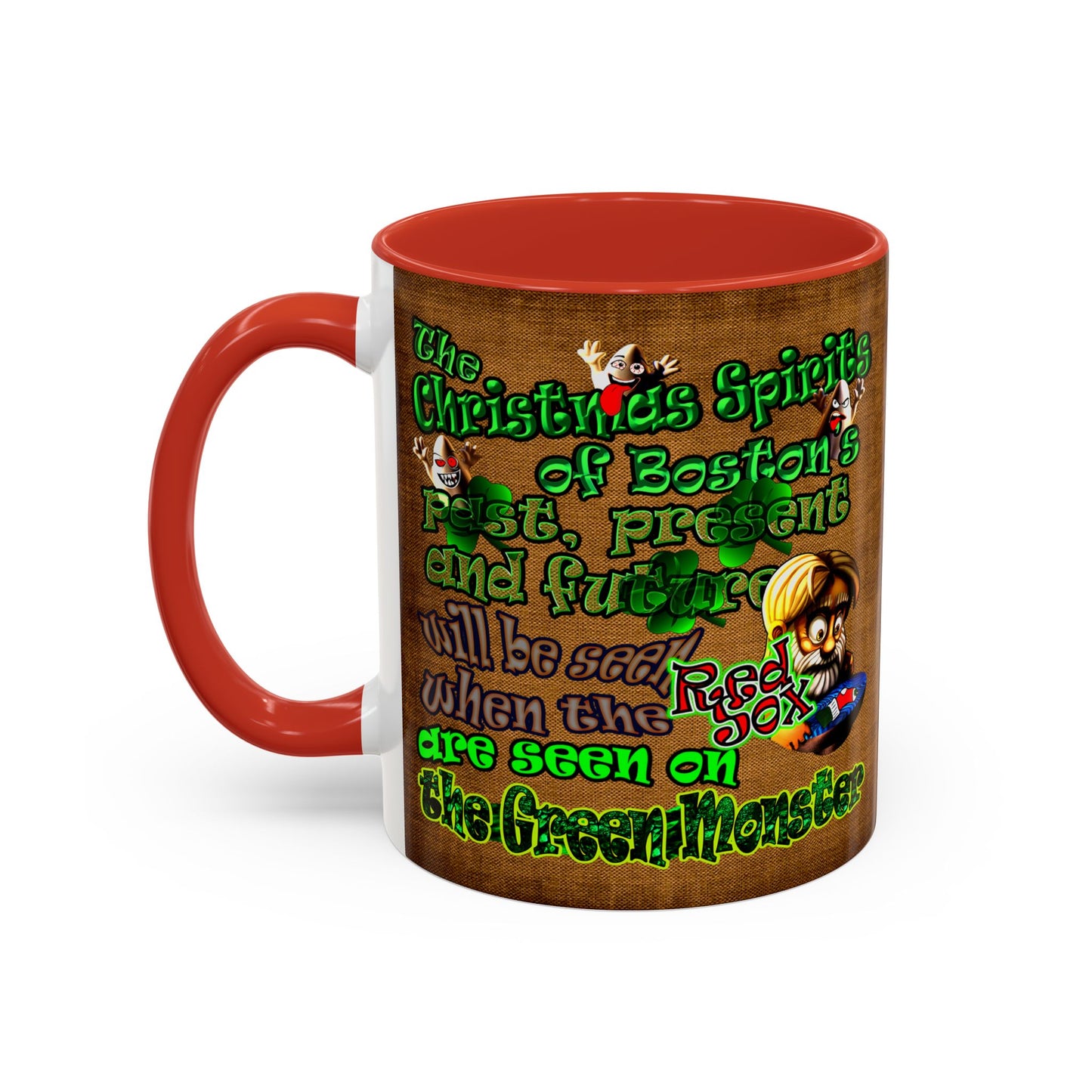 christmas spirits of boston - Accent Mug (brown papyrus)