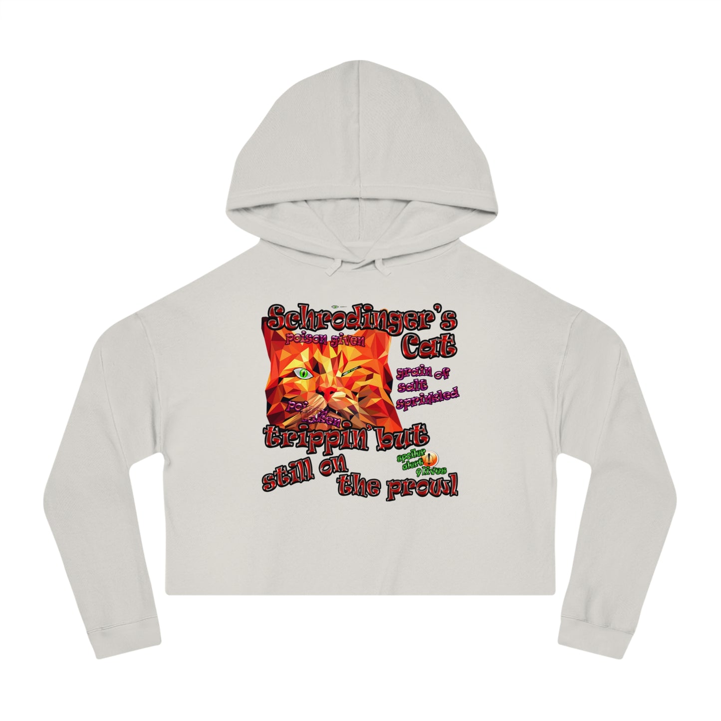 schrodinger's cat - Women’s Cropped Hooded Sweatshirt