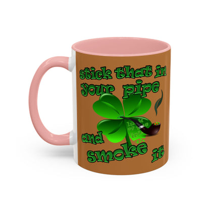 celtics logo - Accent Mug (light brown)
