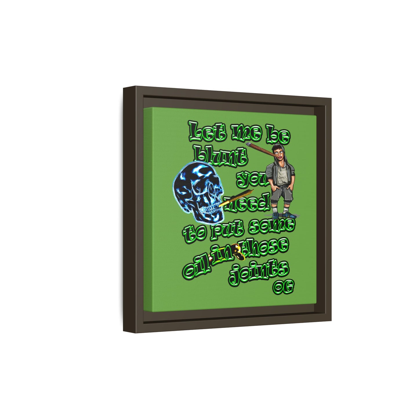 og - framed canvas art (green)