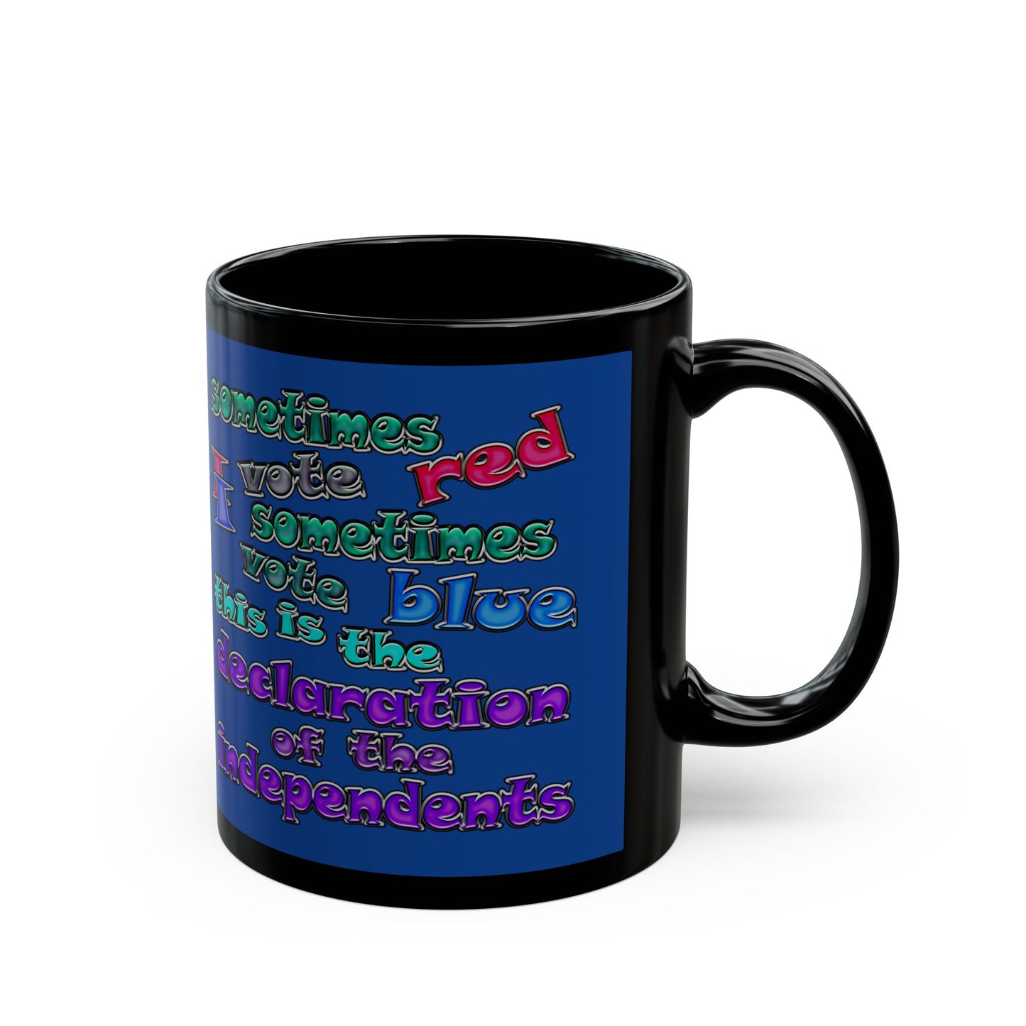 declaration of the independents - Black Mug (dark blue)