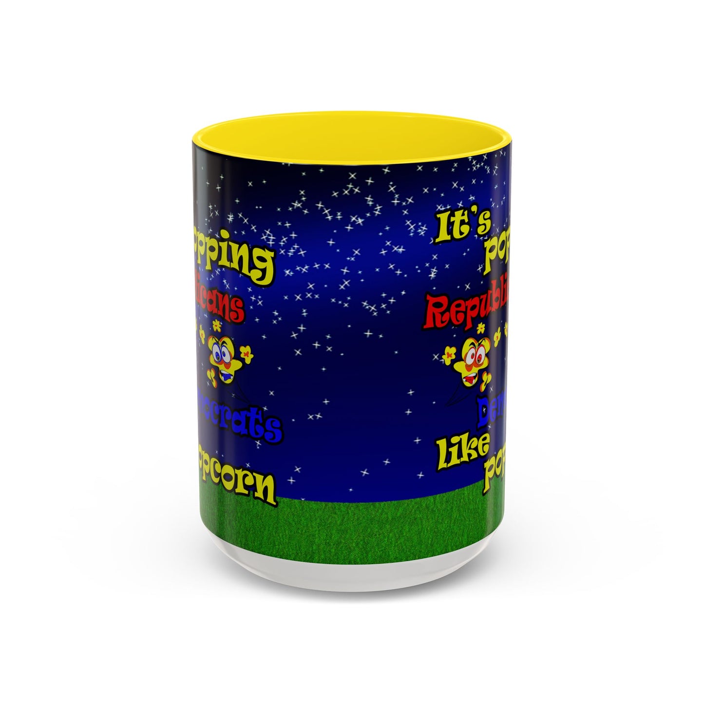 popping like popcorn - Accent Mug ('snoops' background)