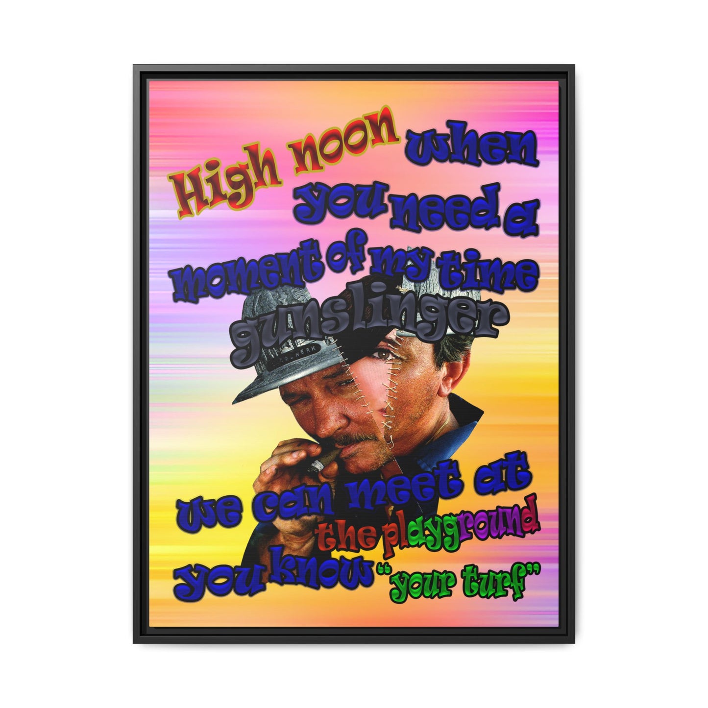 high noon - framed canvas art (color blur)