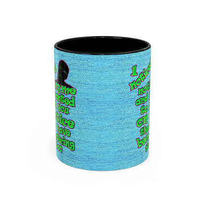 noticed you noticing - Accent Mug (faded dark blue)