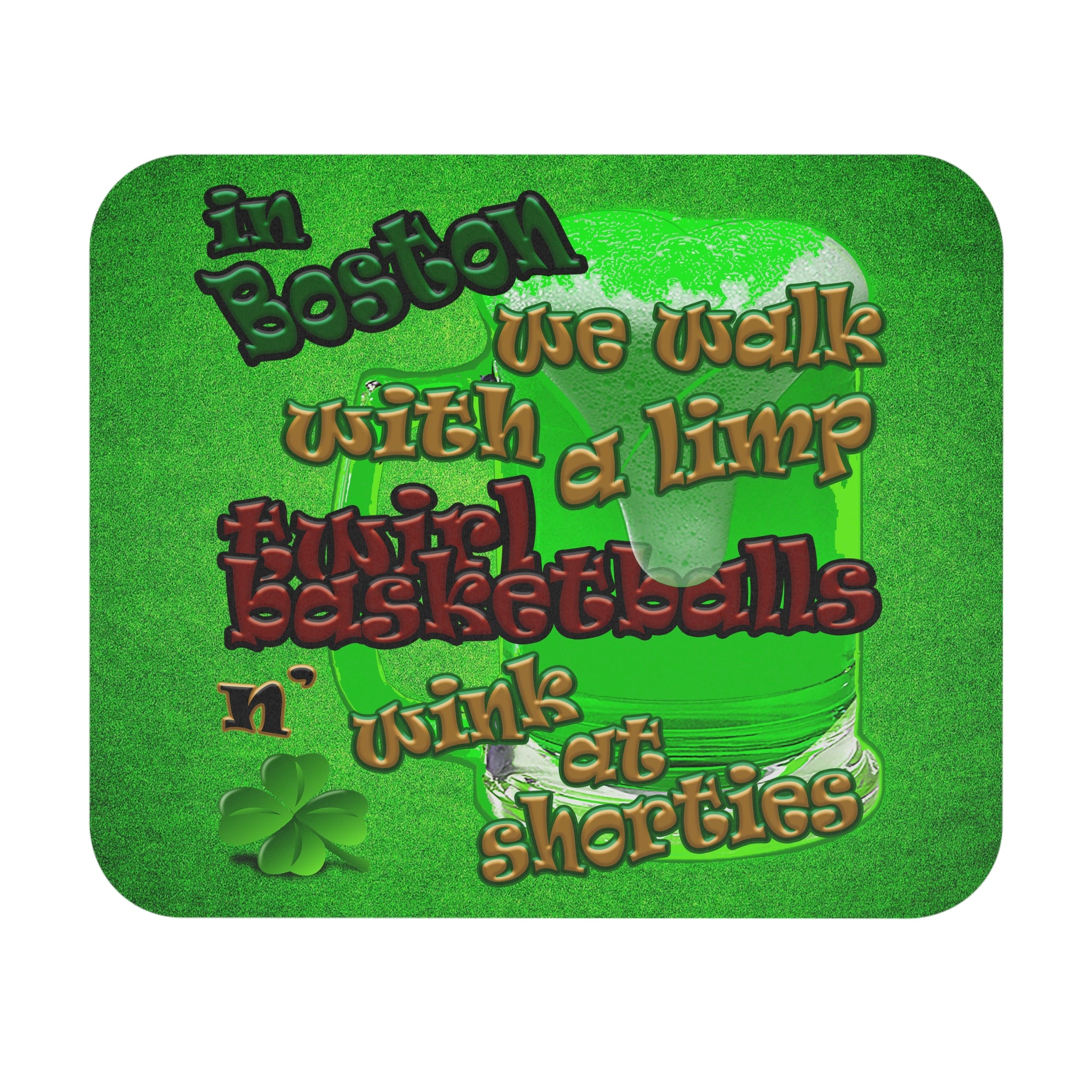 celtics logo - Mouse Pad (Rectangle) (green turf)