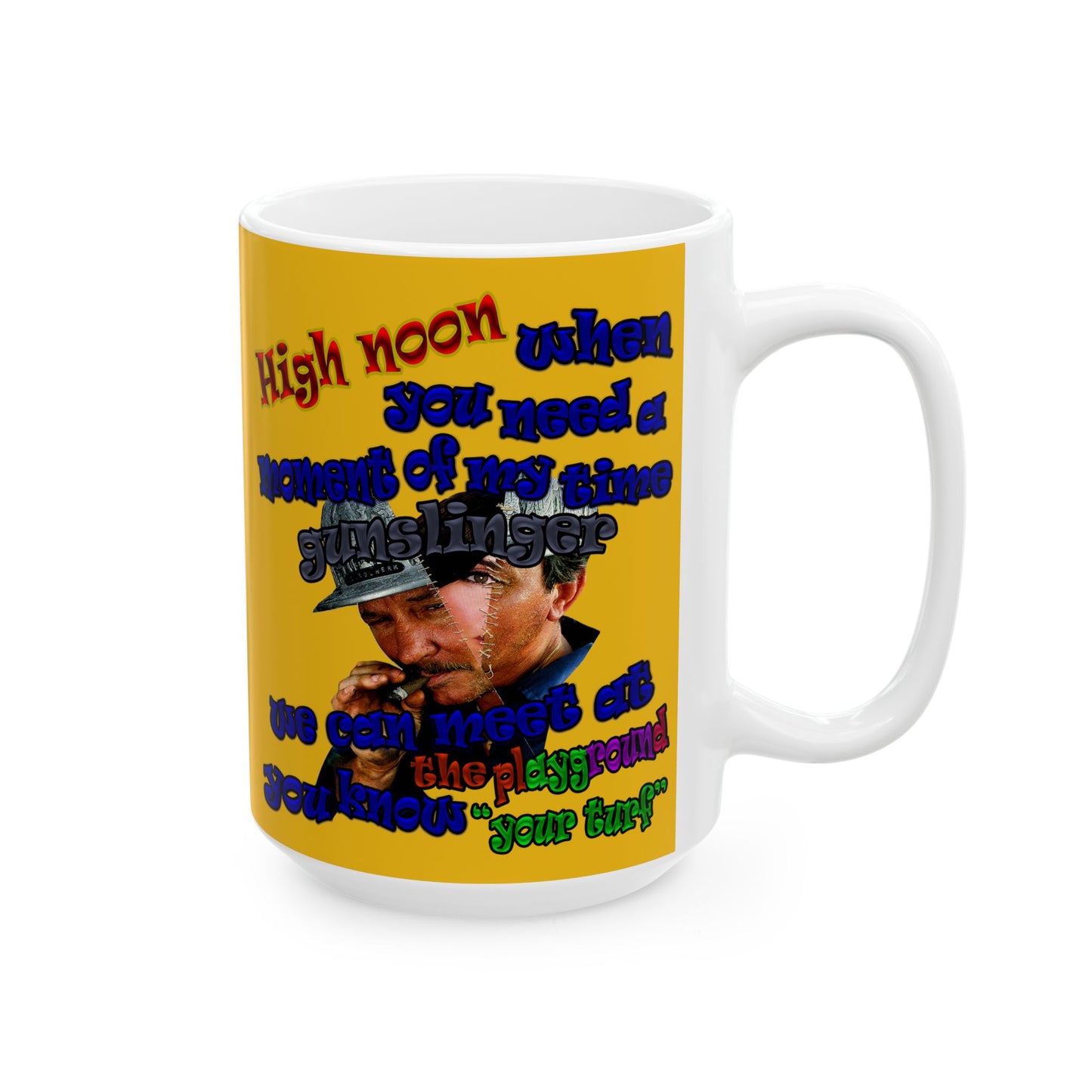 high noon - White Mug (yellow)