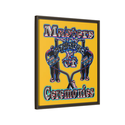 em cee squared - framed canvas art (yellow)