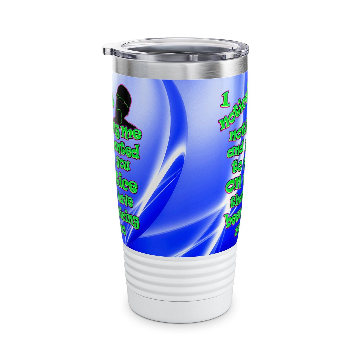 noticed you noticing - Ringneck Tumbler, 20oz (blue-white wave)