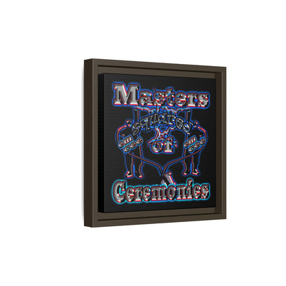 em cee squared - framed canvas art (black)