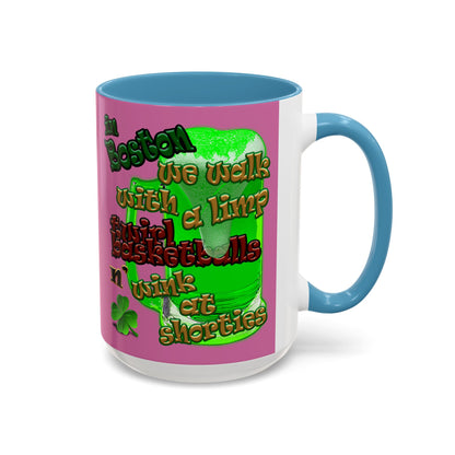 celtics logo - Accent Mug (light pink)