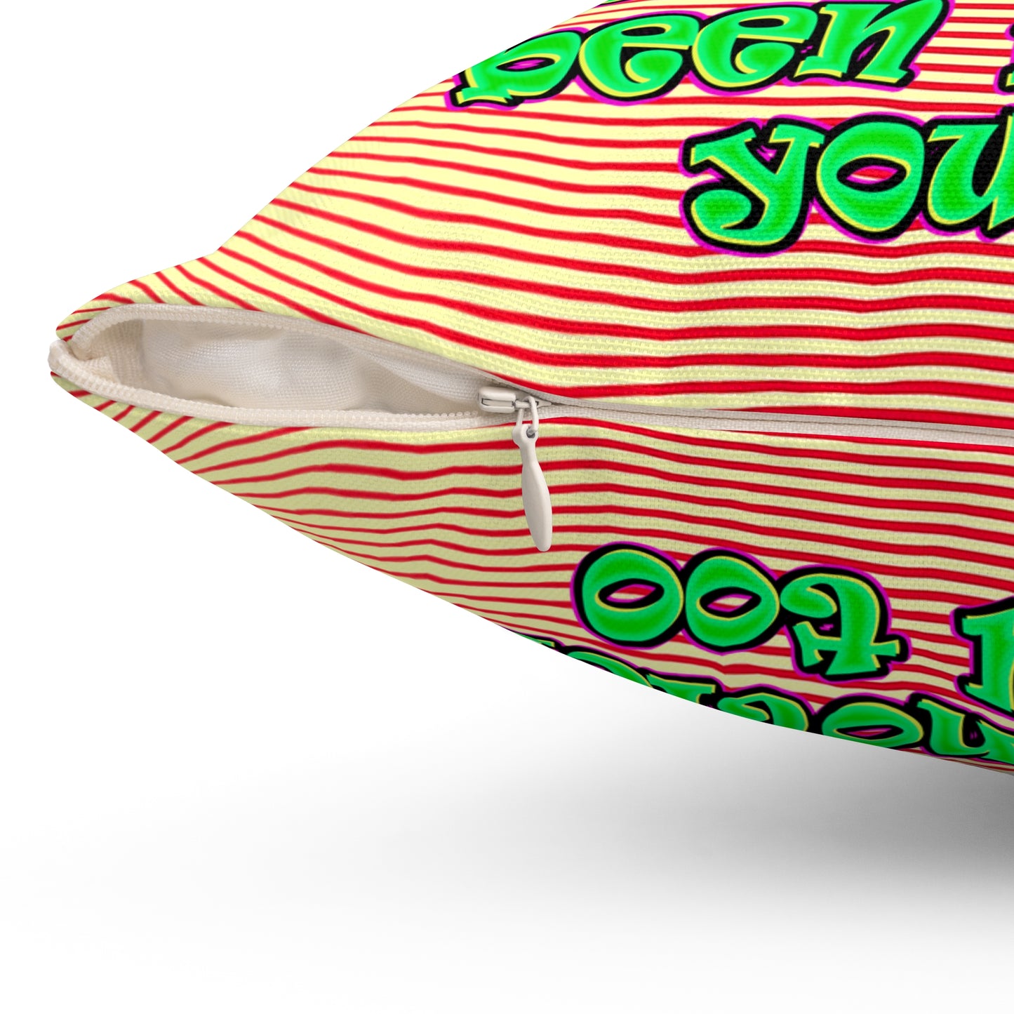 noticed you noticing - Spun Polyester Square Pillow - (yellow-orange wave)