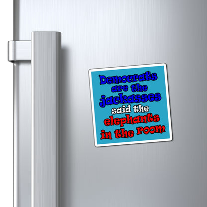 donkeys and elephants - Magnets - (turquoise)
