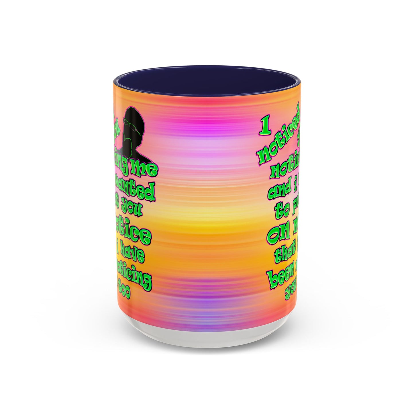 noticed you noticing - Accent Mug (color blur)