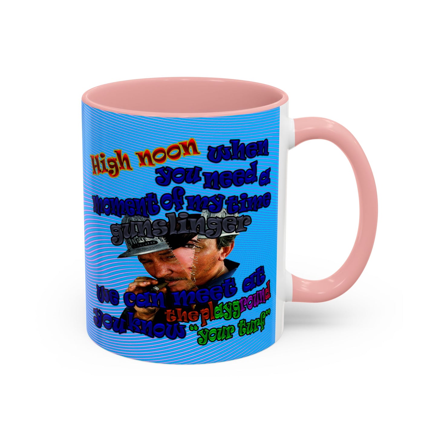 high noon - Accent Mug (light blue-purple wave)