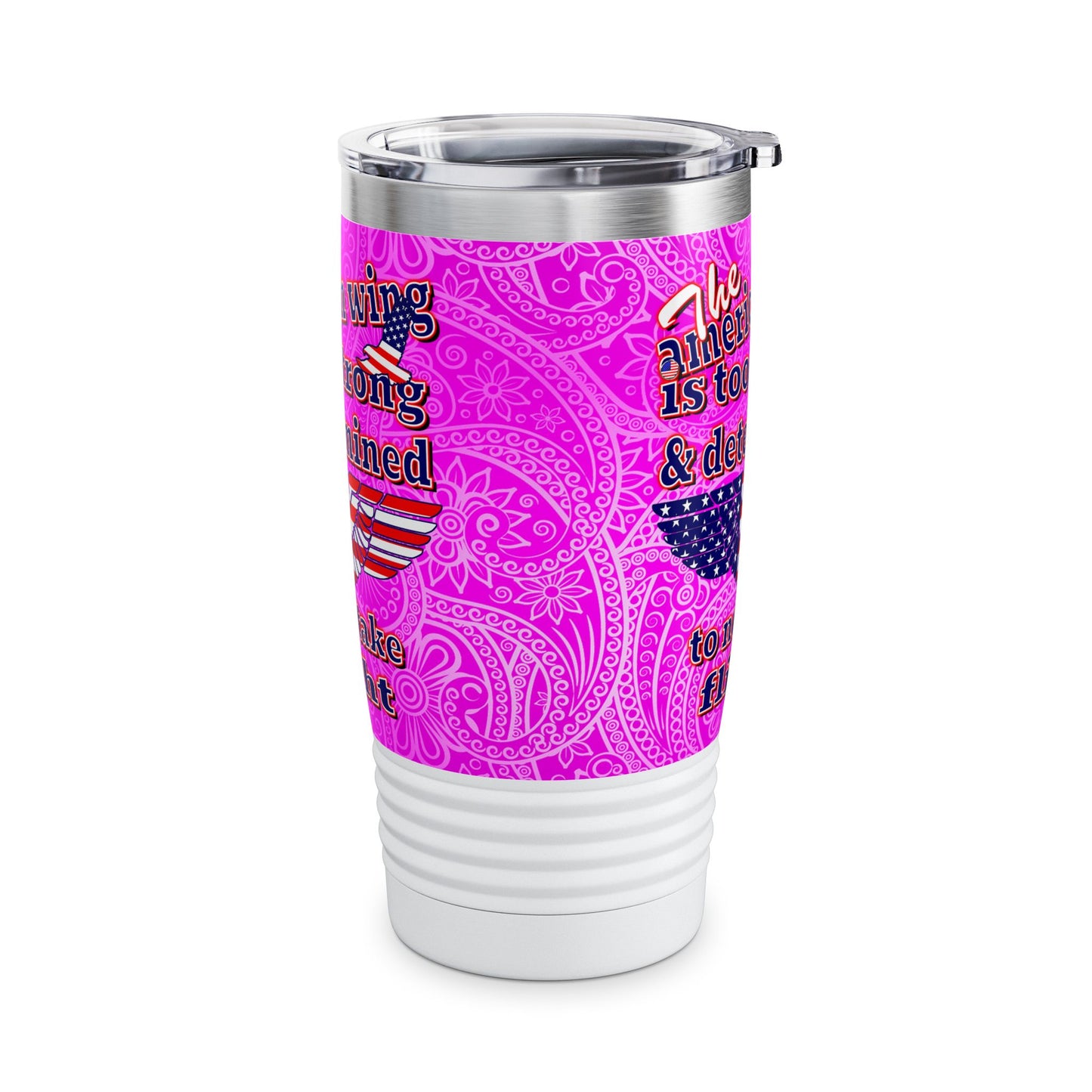 american wing - Ringneck Tumbler, 20oz (pink swirl)
