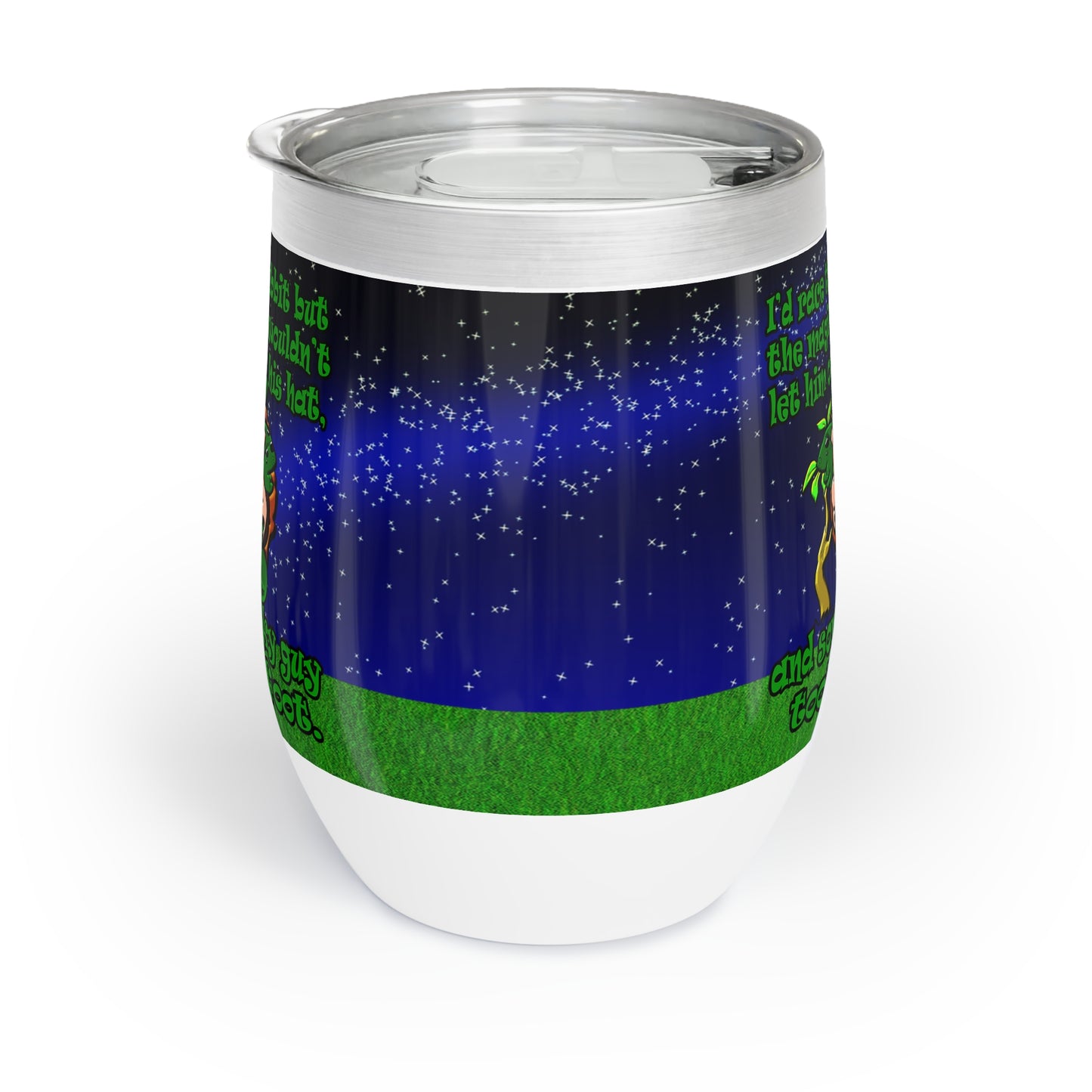 turtle race - Chill Wine Tumbler ('snoops' background)
