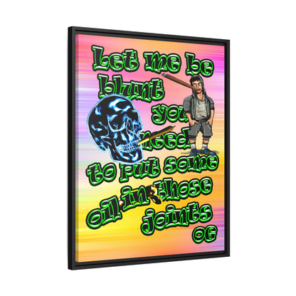 og - framed canvas art (color blur)