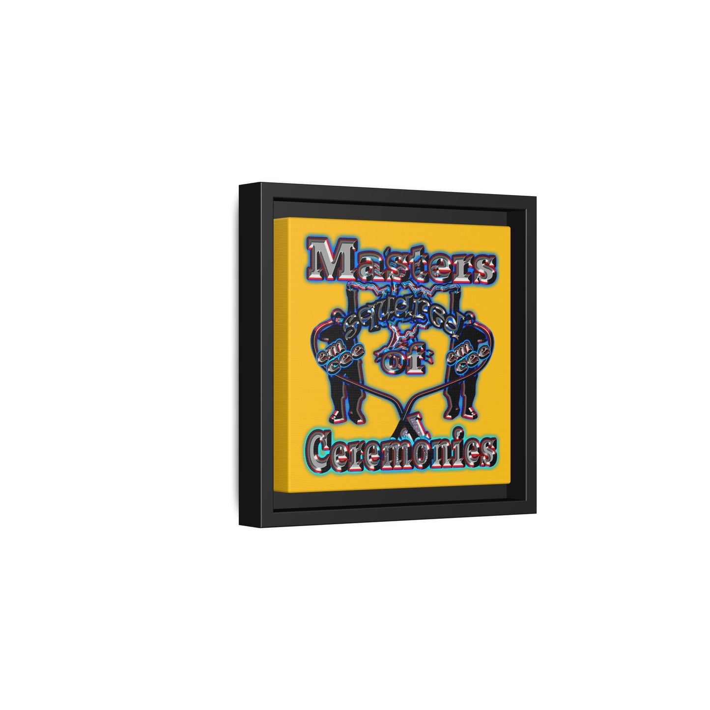 em cee squared - framed canvas art (yellow)