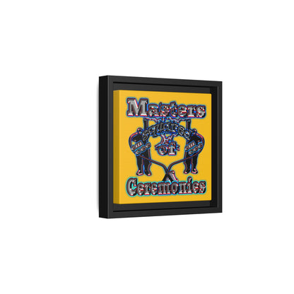 em cee squared - framed canvas art (yellow)
