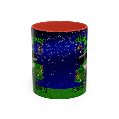 disc jockey - Accent Mug ('snoops' background)